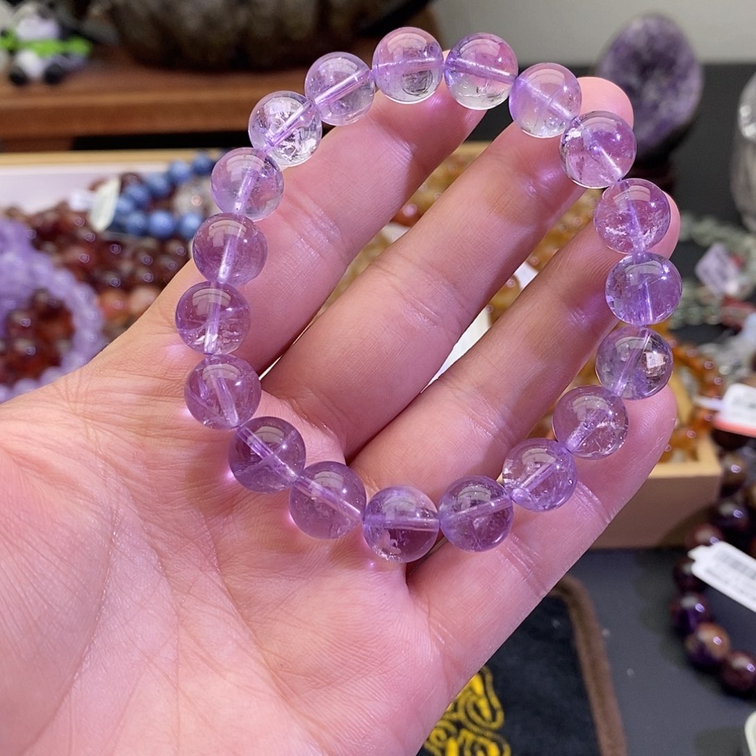 未镶嵌手链水晶紫水晶10+