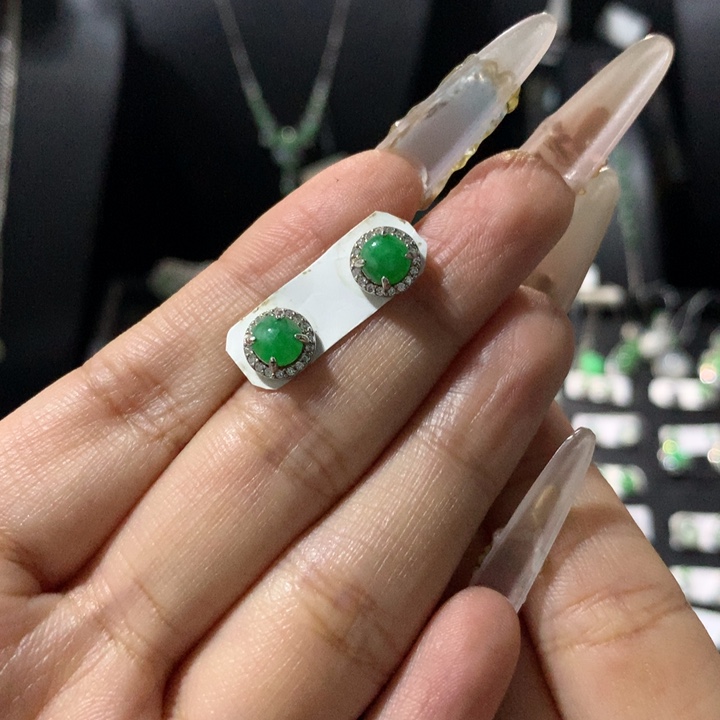 翡翠银S925镶嵌戒指