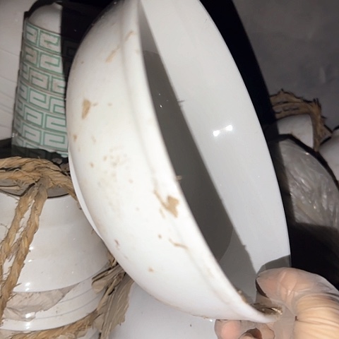 瓷片国营厂库存微瑕21厘米