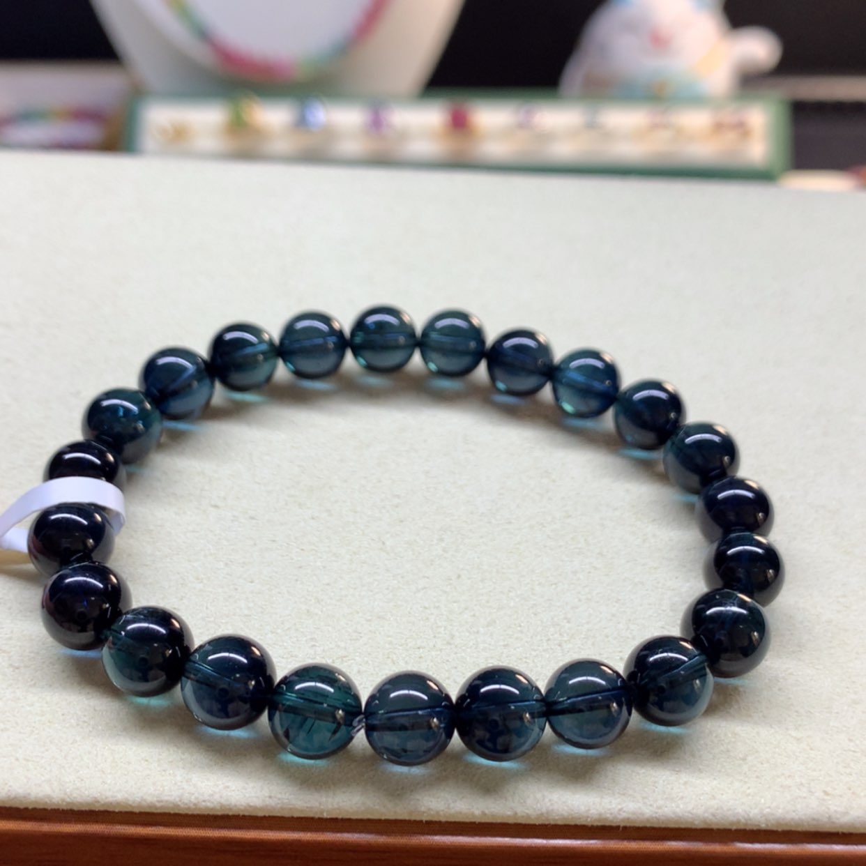 【闪购商品】碧玺手串未镶嵌老矿蓝碧玺8mm