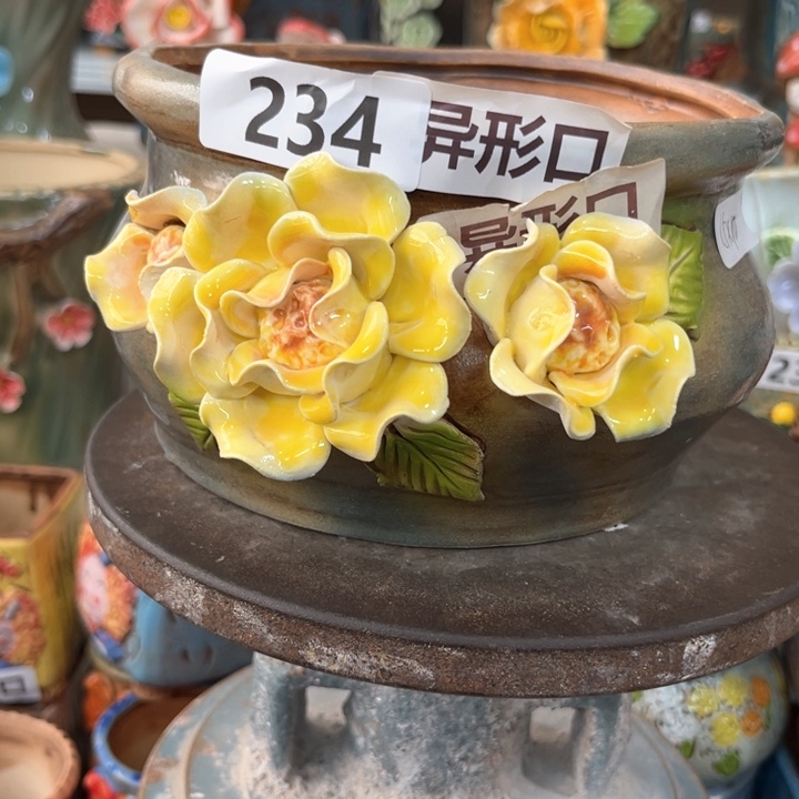 紫砂花盆粗陶材质多肉花盆