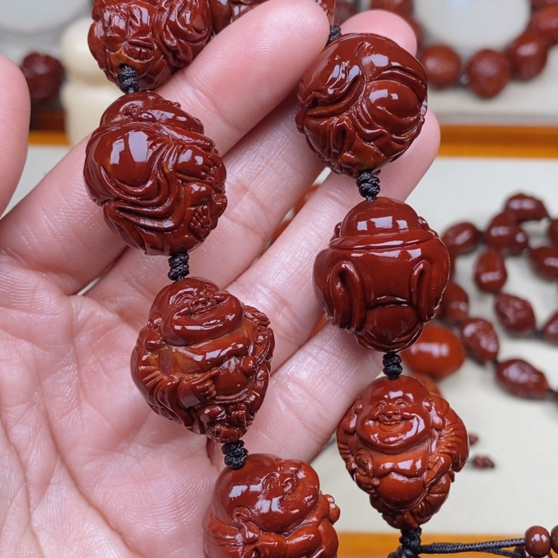 橄榄核吊坠卌***亮弥勒mile