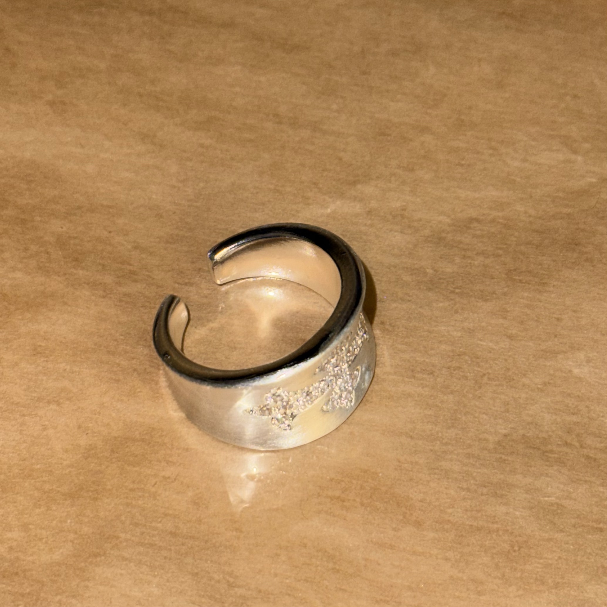 铜合金锆石戒指 HRY0-铜合金十字架个性简约百搭戒指HRY0-1454