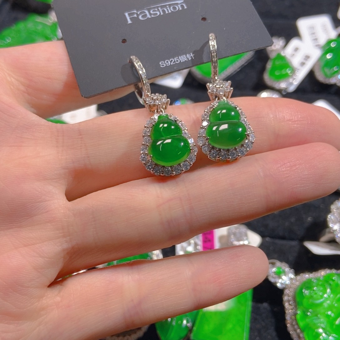 翡翠吊坠(不含链)银S925镶嵌