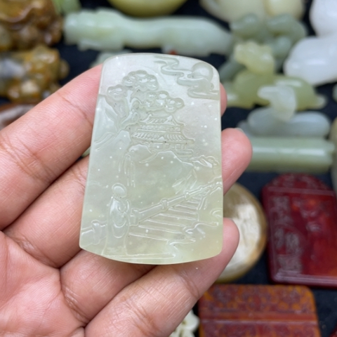 未镶嵌蛇纹石玉颈饰117