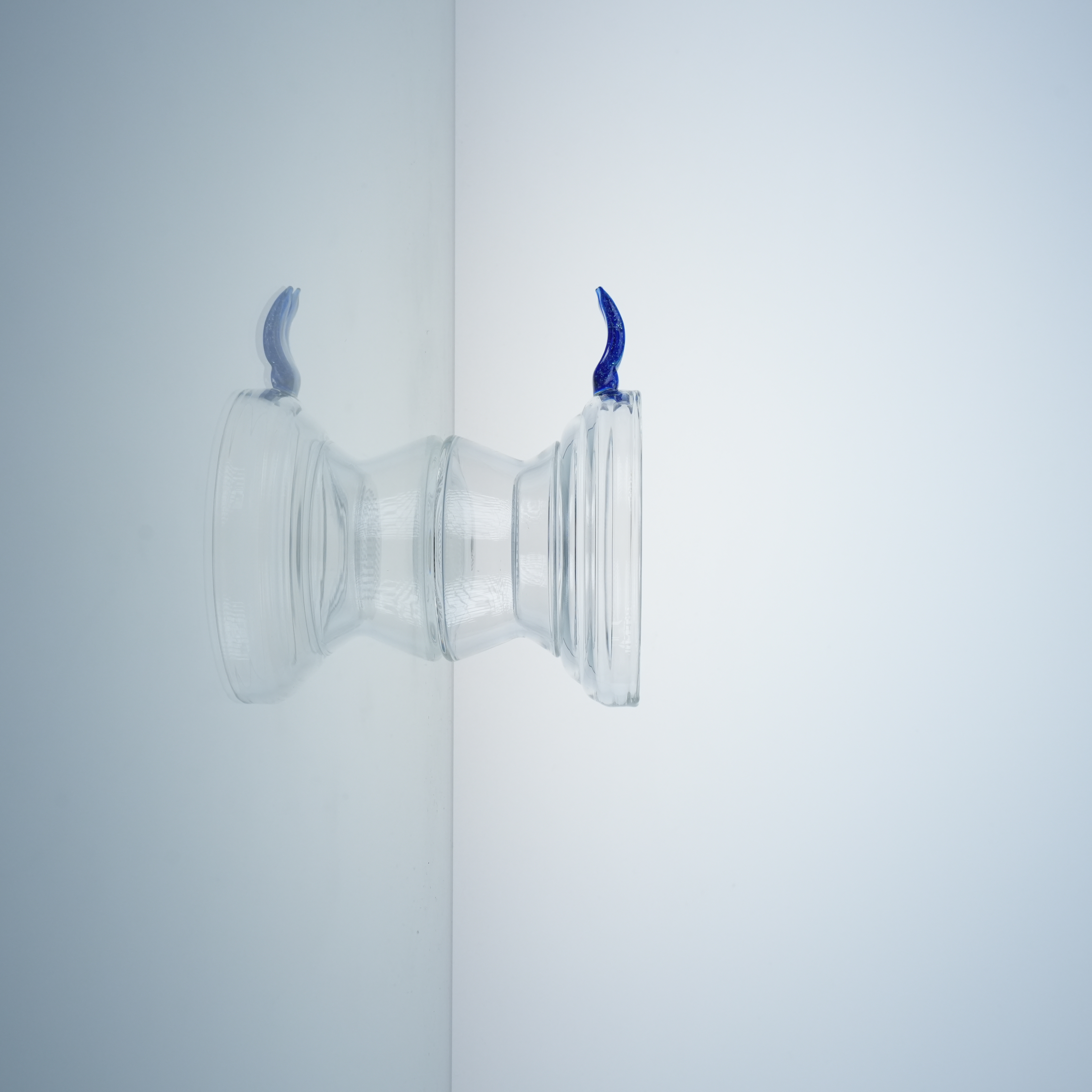 晶yan定制！蓝色带底座高硼硅茶漏 狂漏！