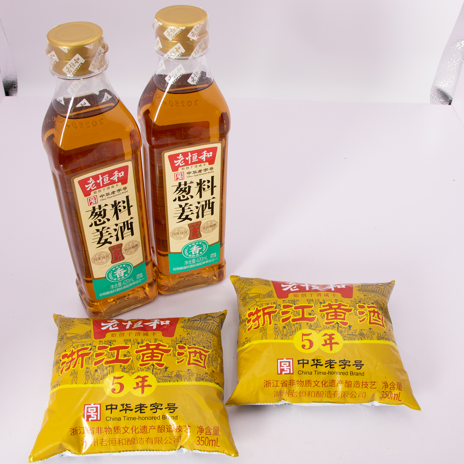 老恒和5年350ml黄酒料酒杭帮菜专用浙菜大厨推荐 东坡肉调味料
