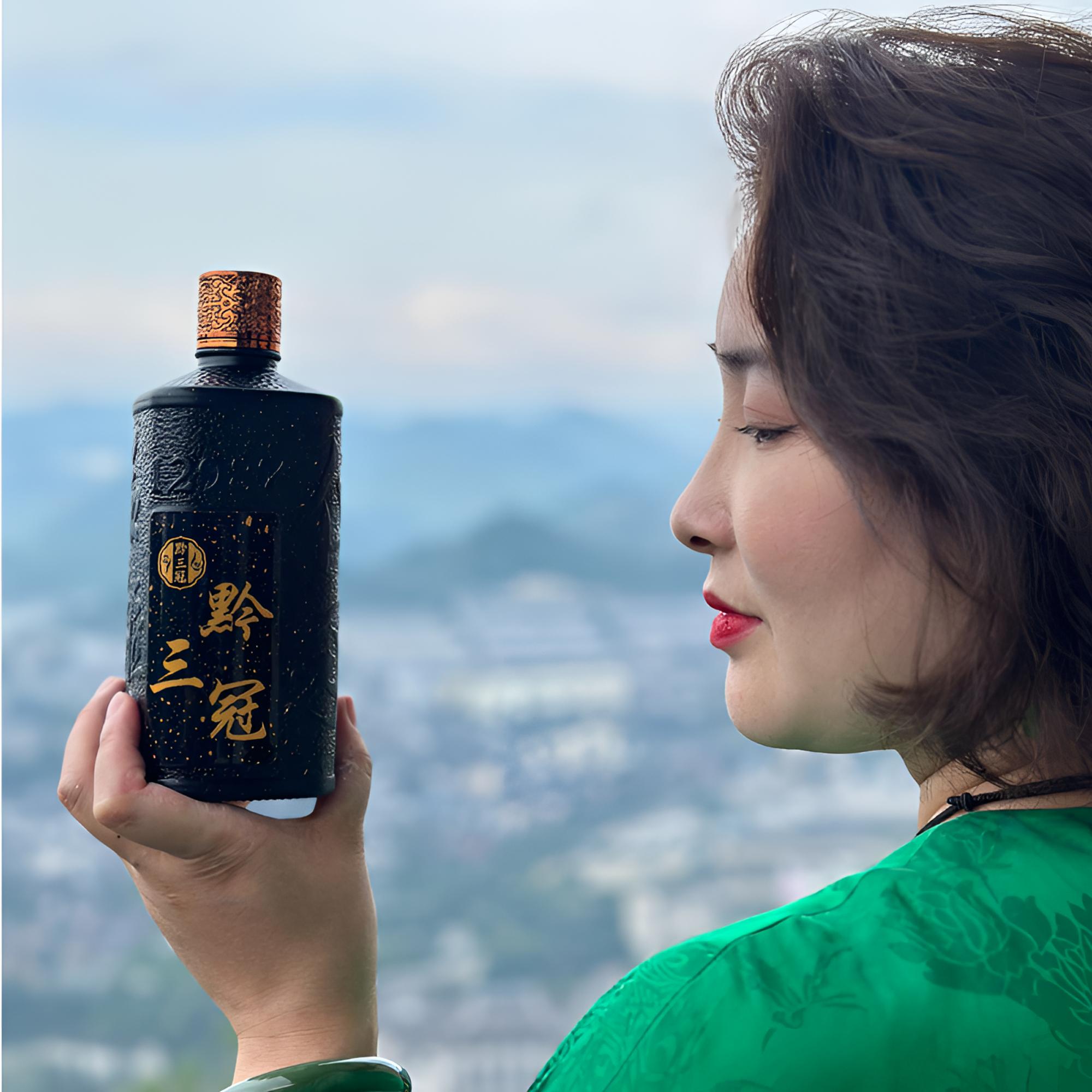 黔三冠传承经典纯粮固态酿造酱香型白酒53%Vol500