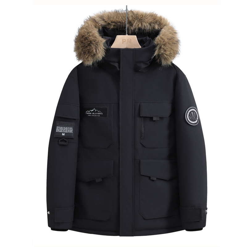 鹅绒服男女短款2025冬季新款加厚保暖极寒连帽羽绒服外套潮