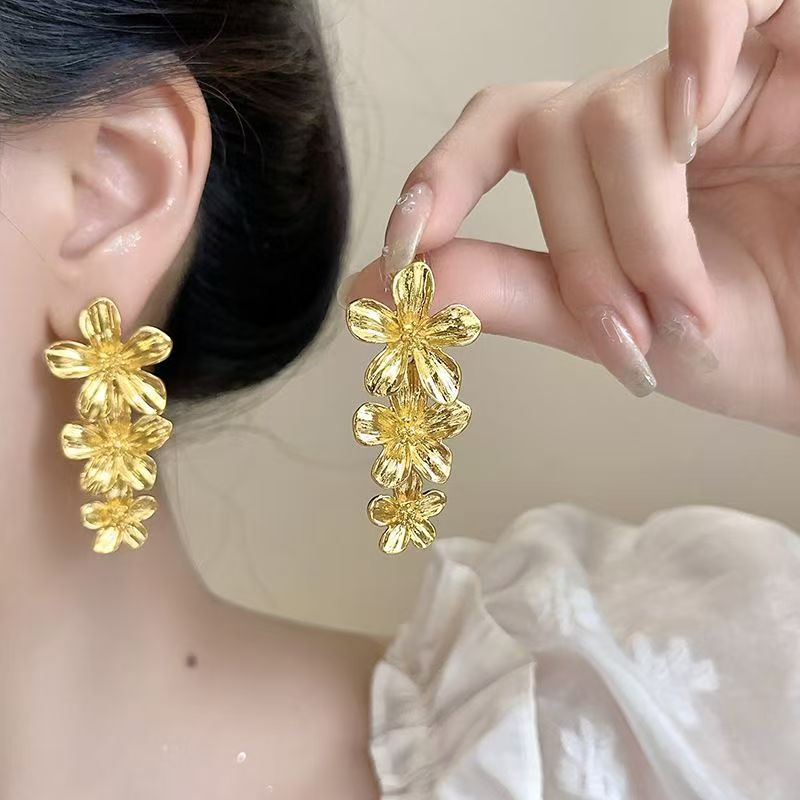 铜合金耳饰 3号手工气质轻奢复古古风法式甜美优雅