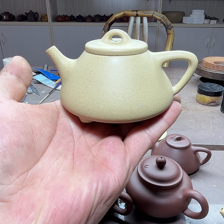 紫砂茶壶@***@本绿石瓢