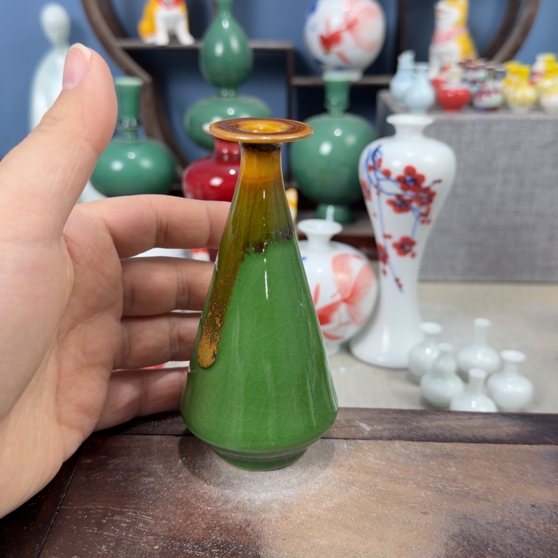 陶瓷手工小花器摆件