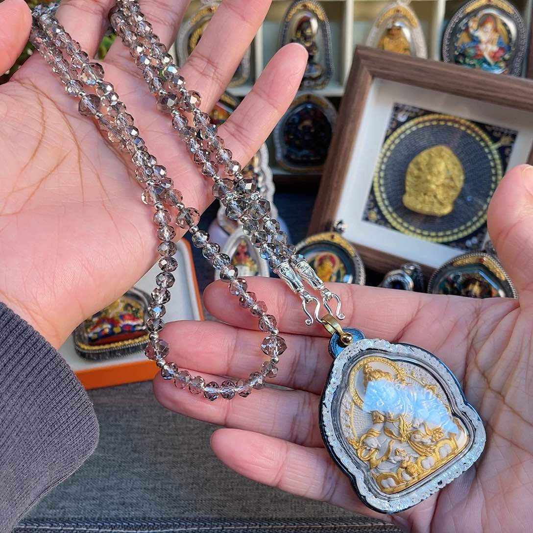 泥塑黄老爷擦擦+链子