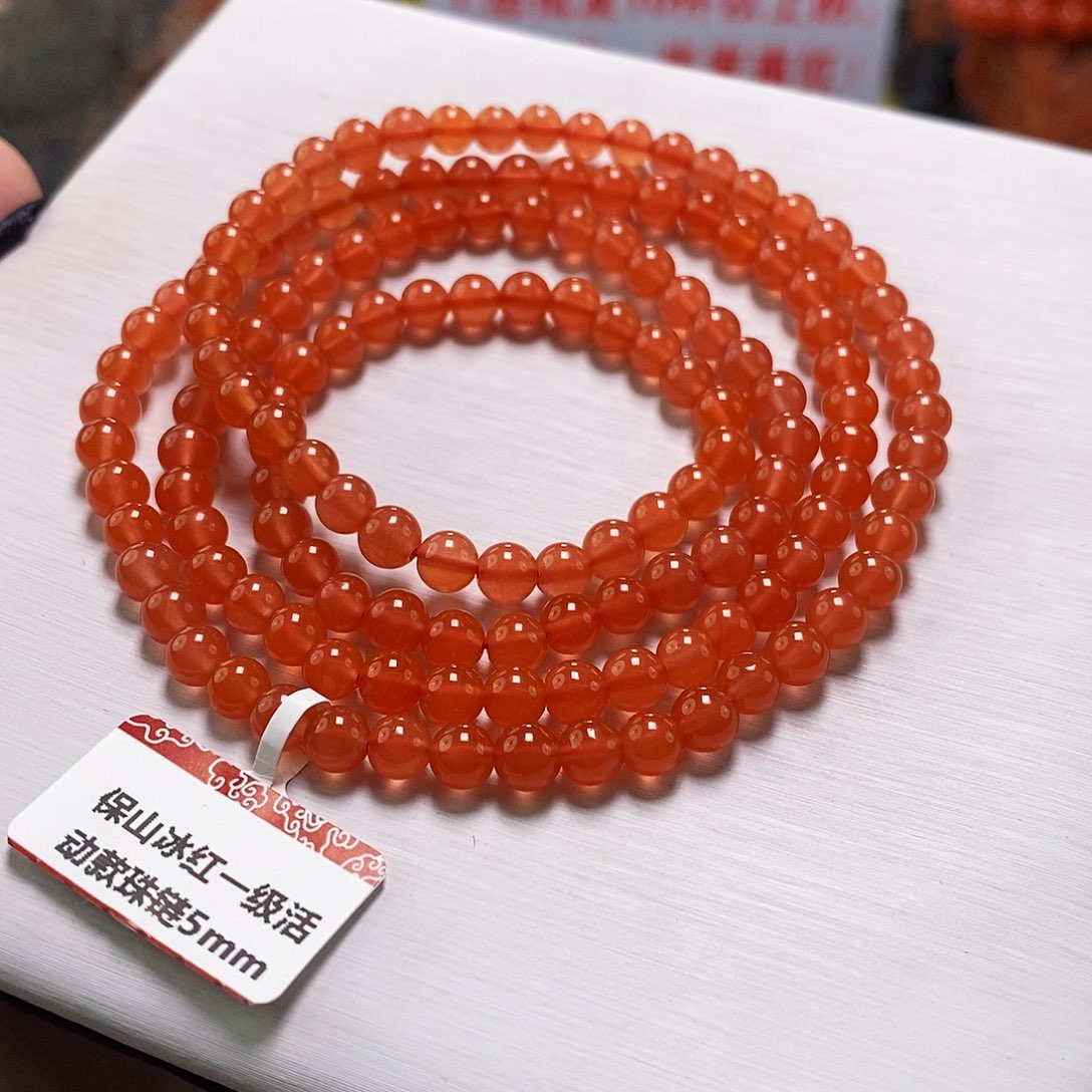 南红玛瑙未镶嵌手链