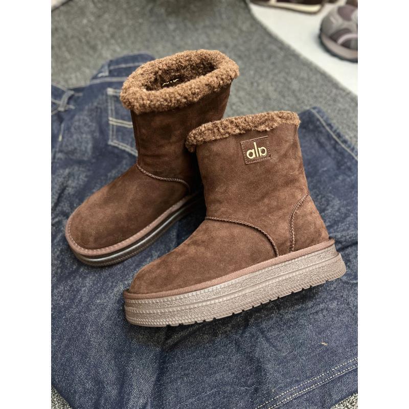 厚底雪地靴女2025新款冬季百搭时尚短筒雪地棉加绒加厚外穿棉鞋女