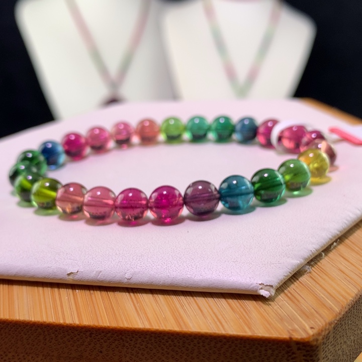 双色碧玺手链未镶嵌