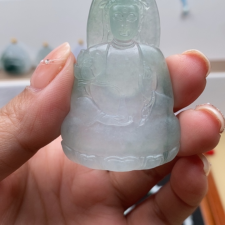 曹***哥定制翡翠未镶嵌观音