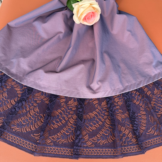 紫色蕾丝DIY衣服裙子必选辅料，柔软亲肤黑色蕾丝花边辅料