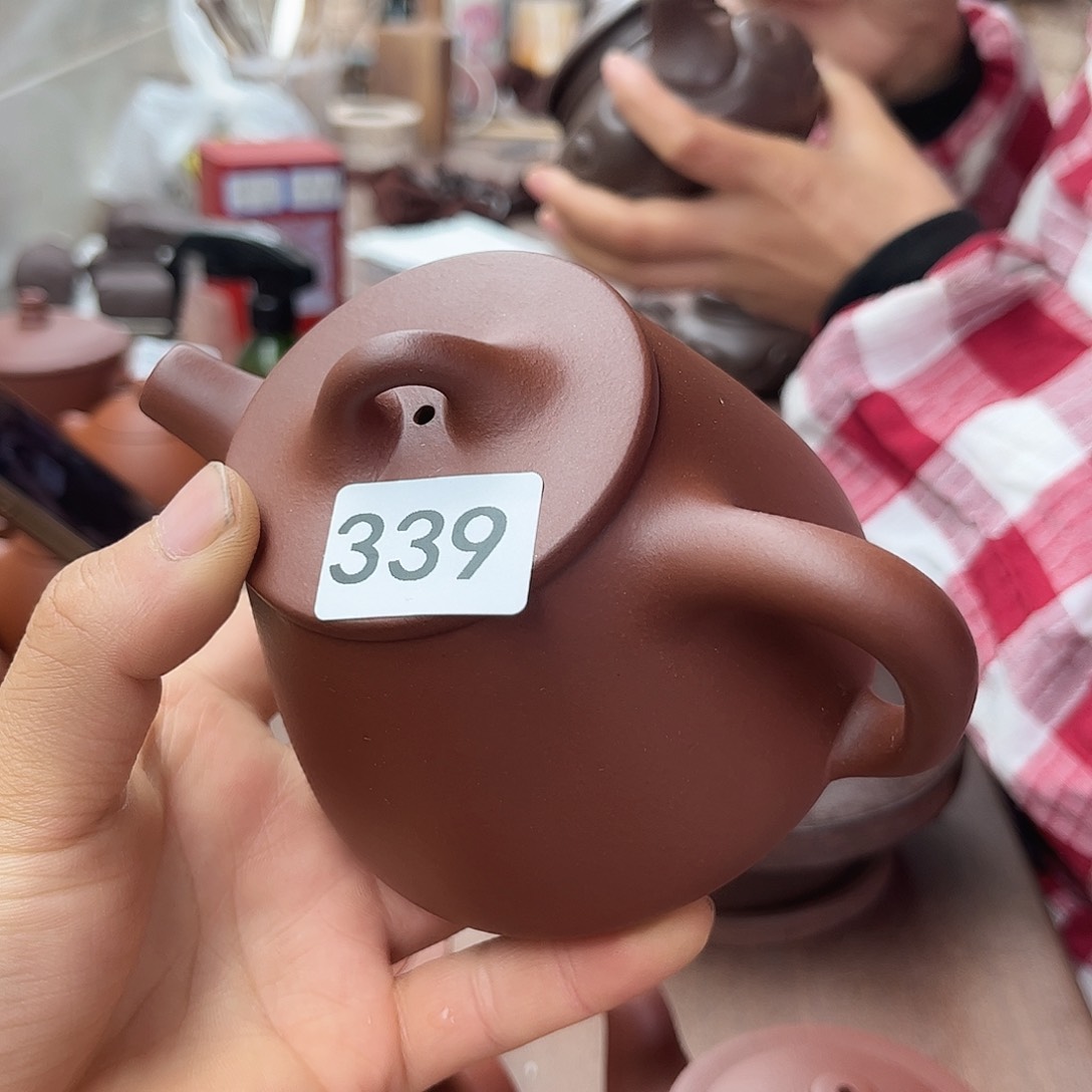 紫砂茶壶紫泥高石瓢310左右瑕疵