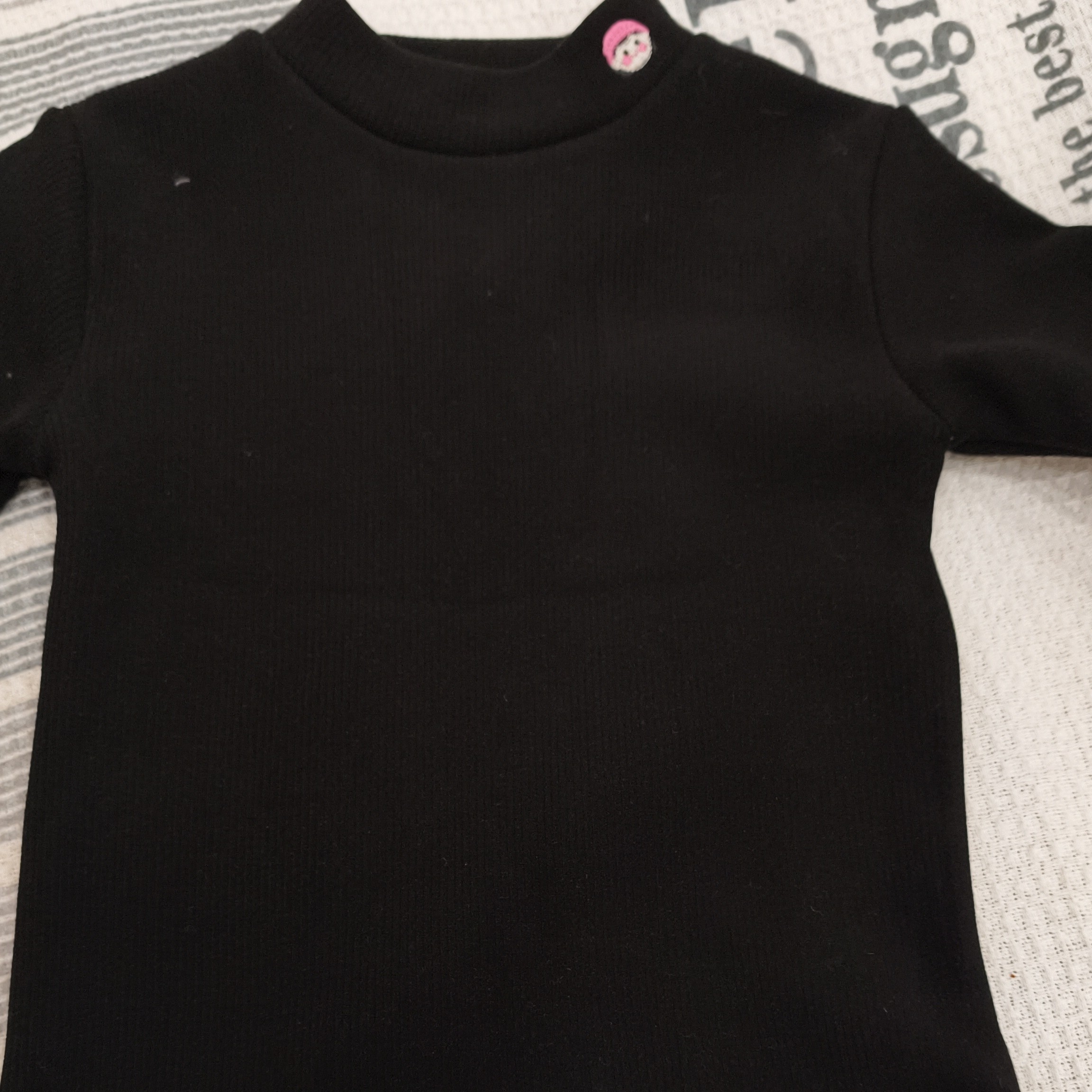 加绒加厚保暖卫衣秋冬男女童半高领内搭打底衫百搭防寒上衣