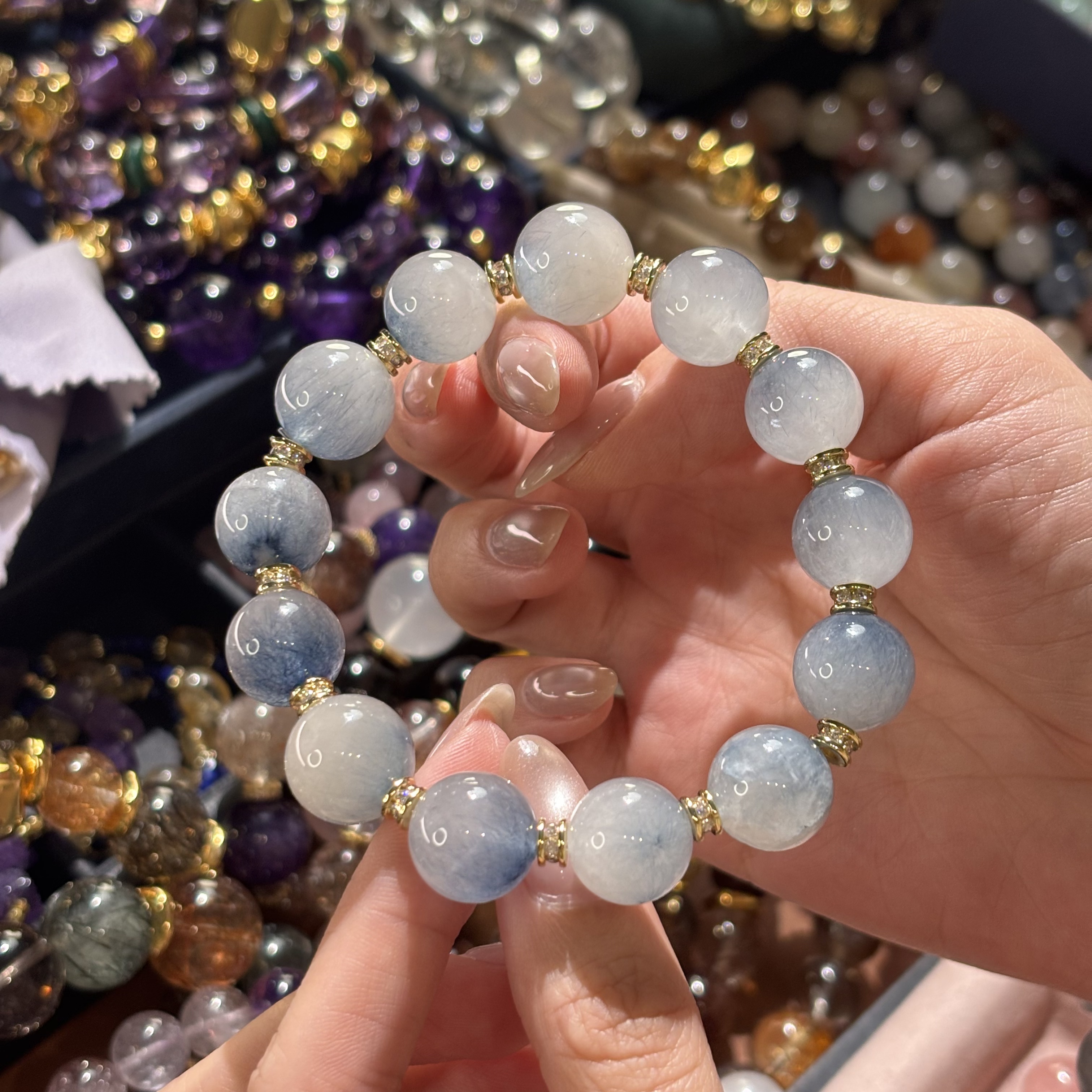 KARSOR/卡奢 蓝兔毛水晶手串 S1671