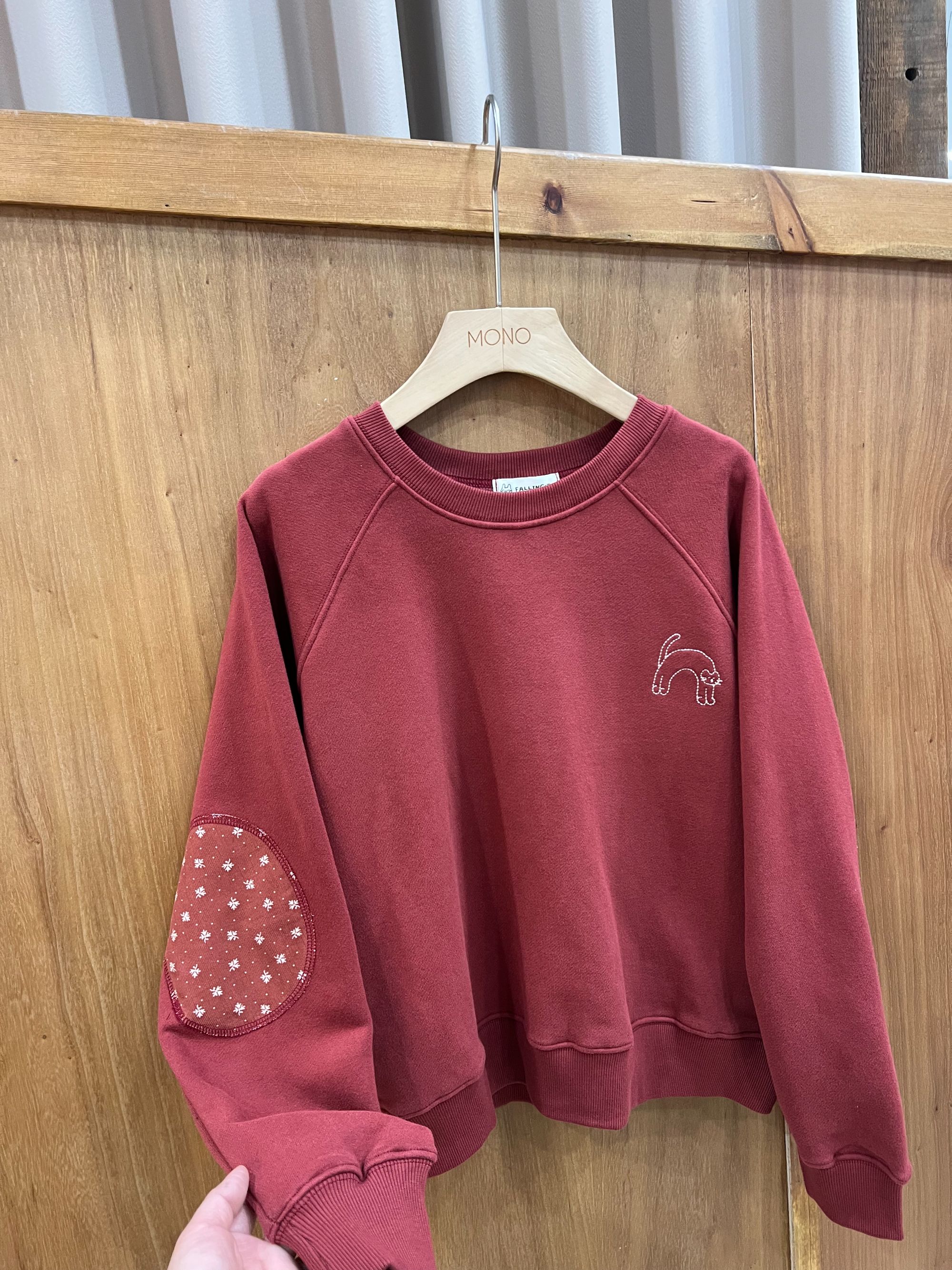  韩国正品/不支持退换/FA.碎花补丁圆领卫衣/1120/5/23