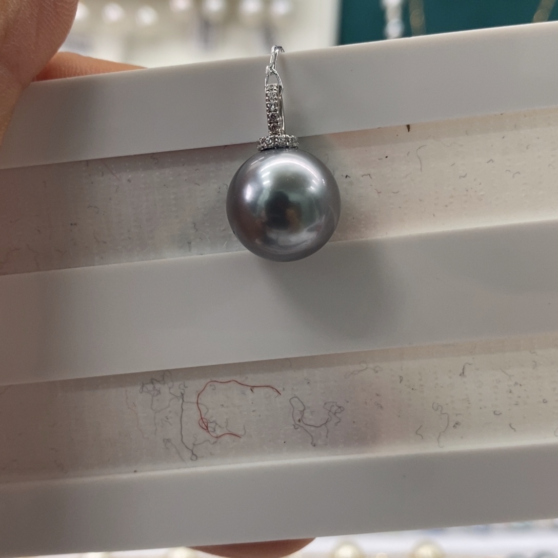 海水珍珠颈饰18K金镶嵌13-14mm