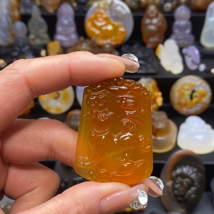 玛瑙/玉髓未镶嵌吊坠(不含链)