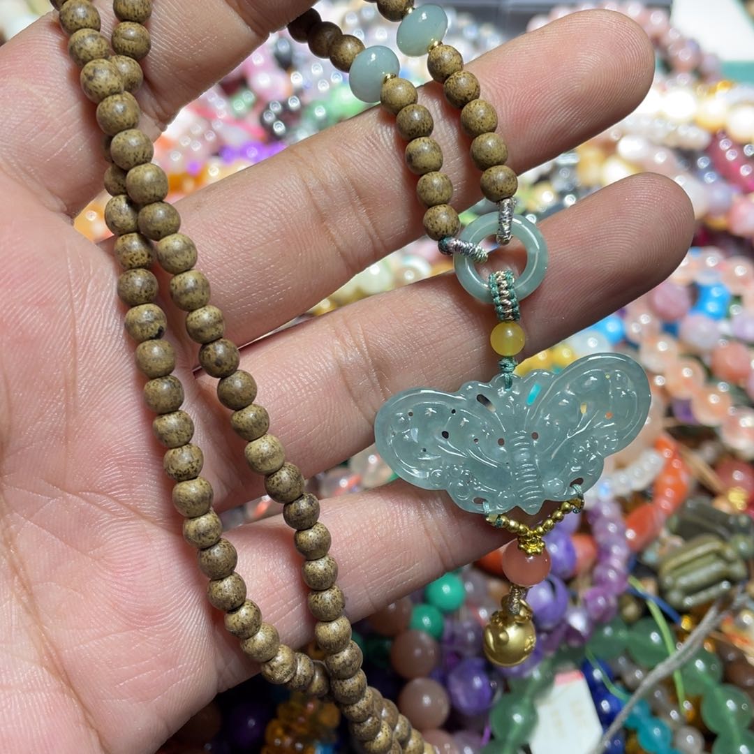 紫晶颈饰银S800镀金镶嵌