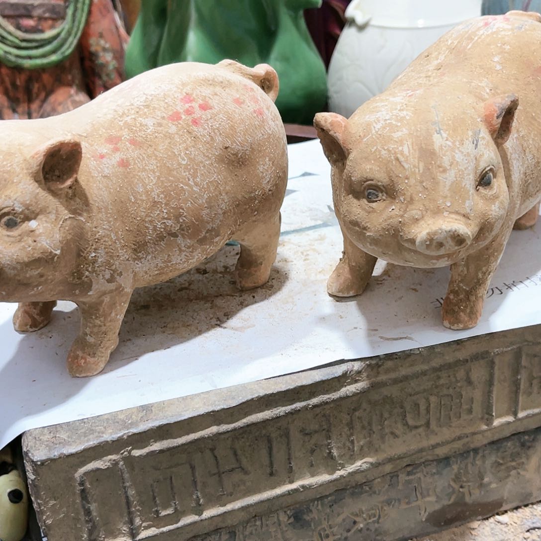 瓦当摆件摆件茶桌茶台陶瓷钇**锚