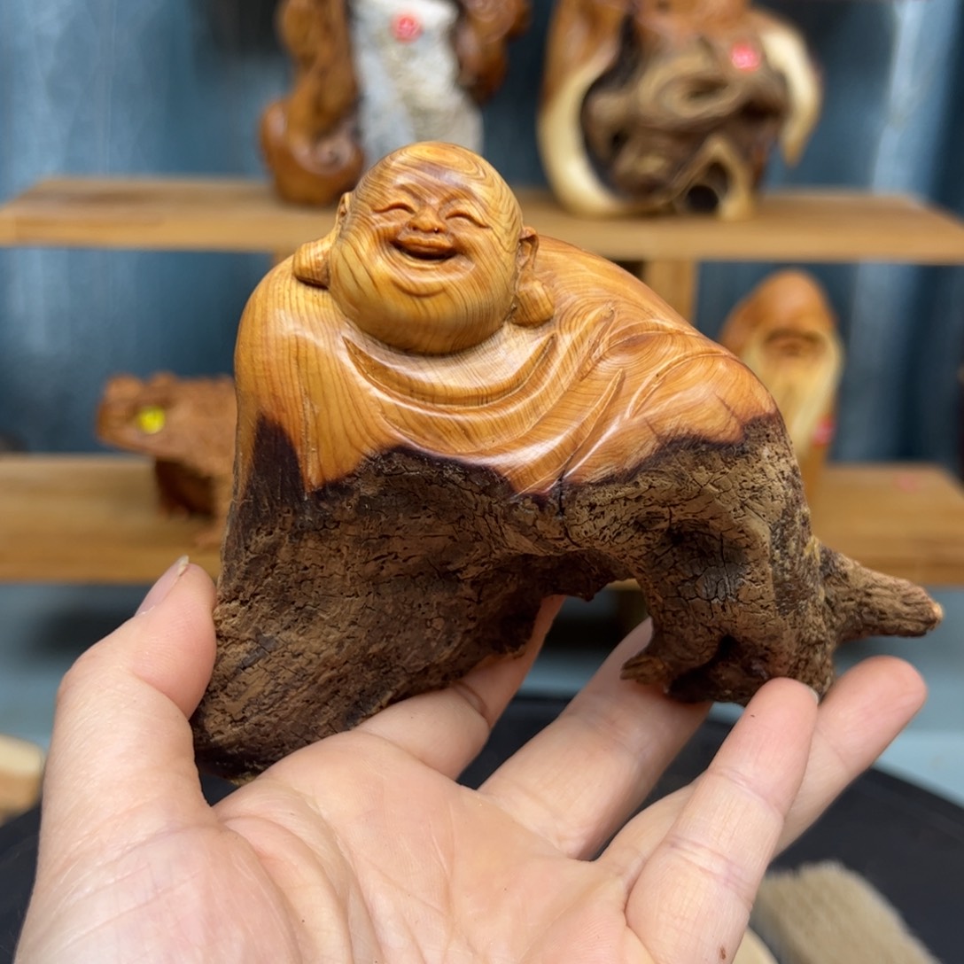 木崖柏木摆件手把件