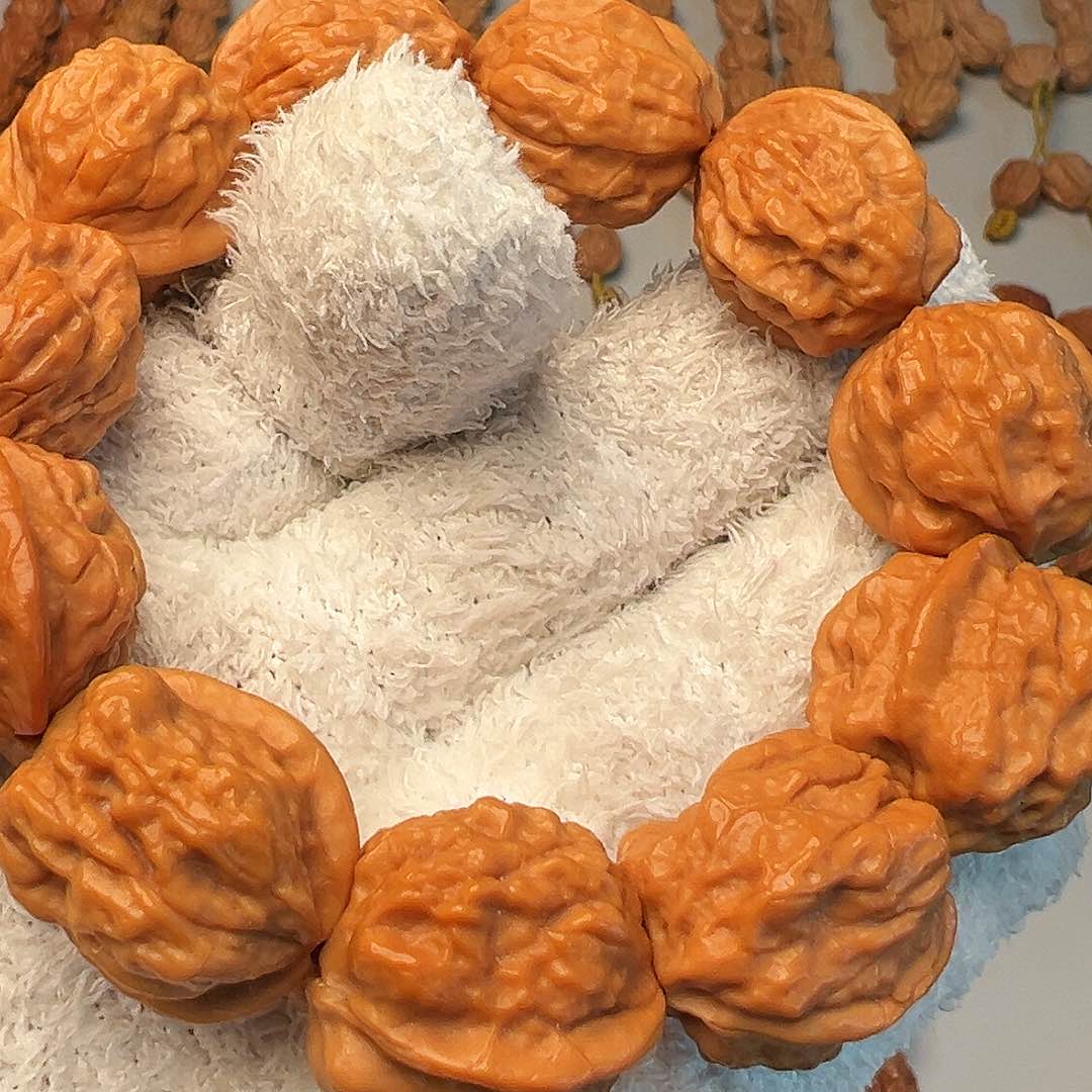 猴头核桃吊坠大**慈金蟾19