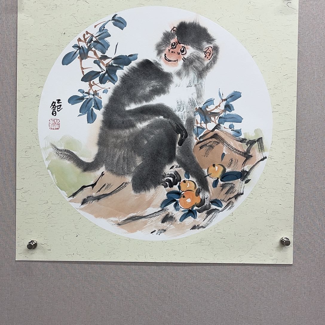 国画艺术家真人手绘