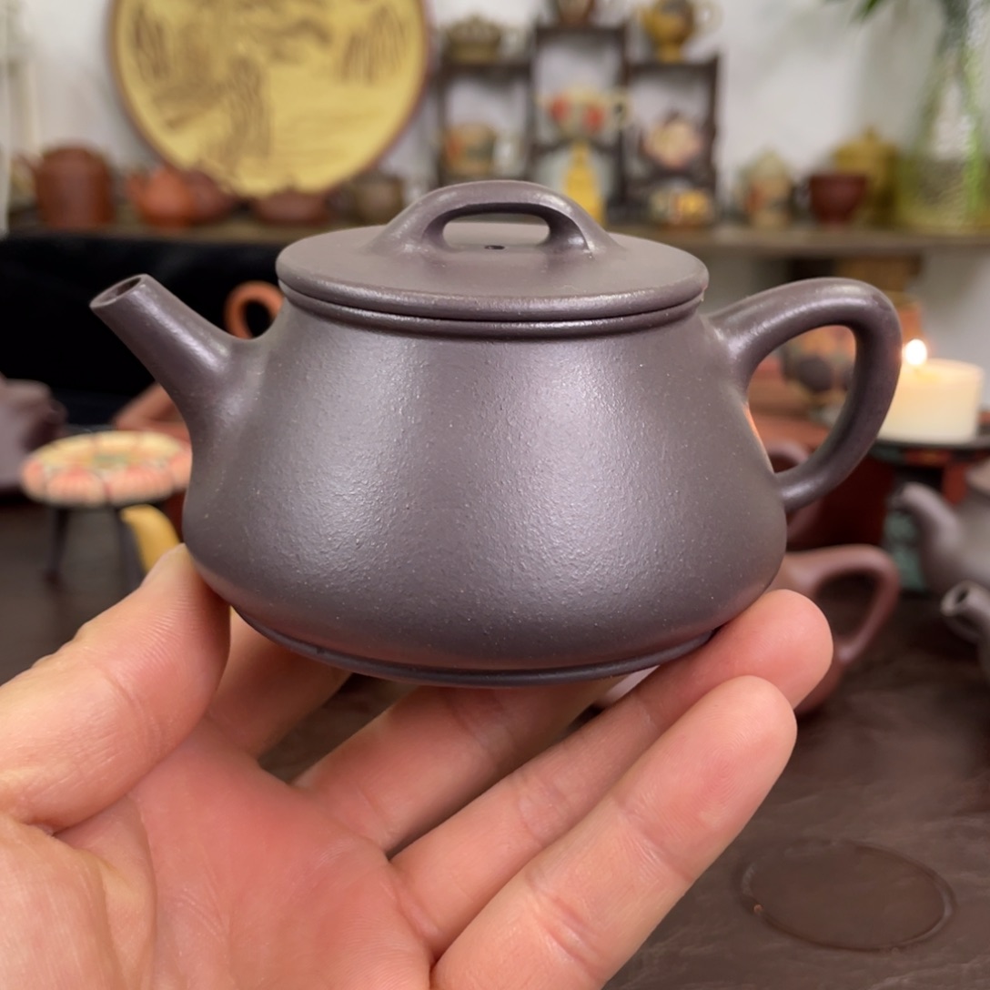 紫砂茶壶平盖石瓢