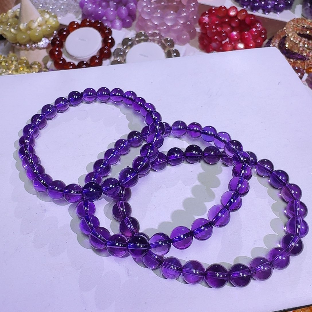 水晶手链未镶嵌弦*巴西紫水7