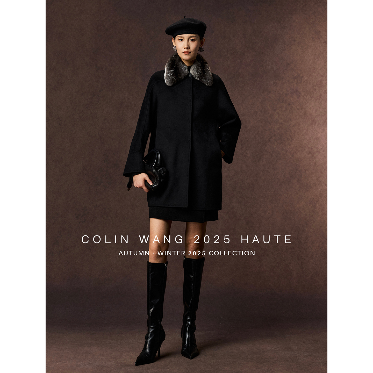 COLINWANG-雾都剧场|奢牌同源重磅14微米羊绒龙猫领双面呢大衣
