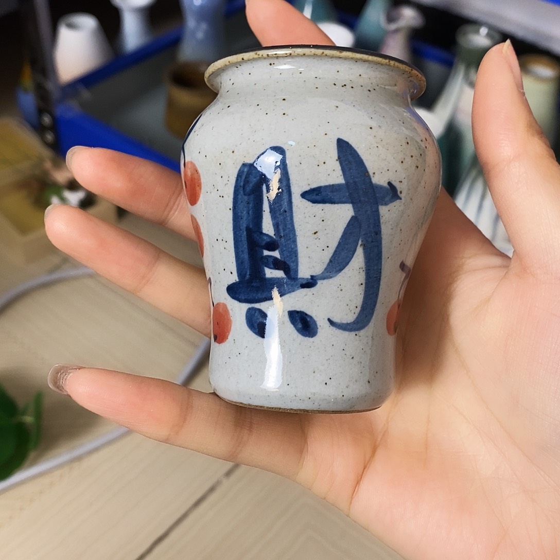 摆件景德镇高温陶瓷小花瓶