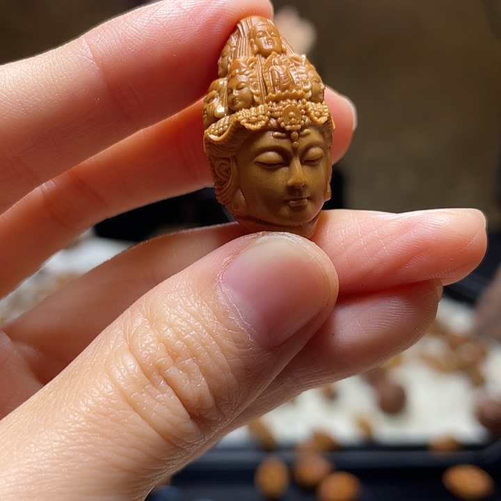 橄榄核吊坠万佛观音