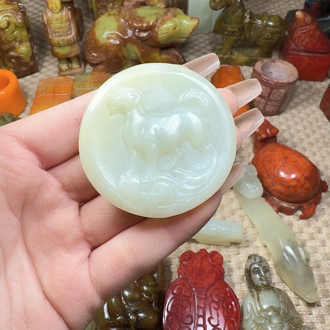 白玉菩提吊坠挂件