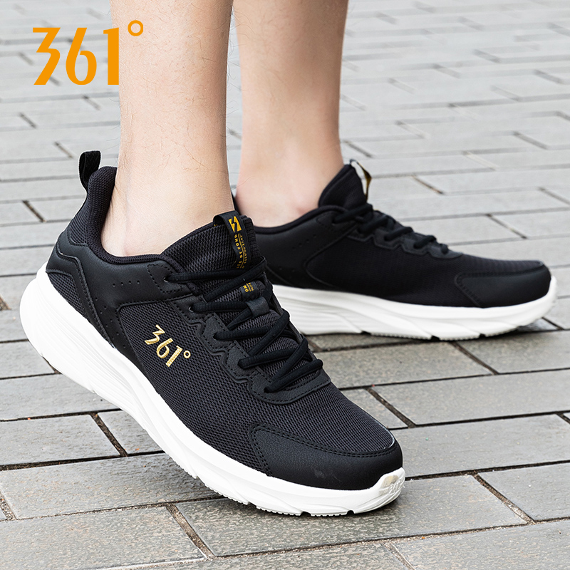 361°男鞋运动鞋春季新款网面透气361度男款轻便减震休闲跑步鞋子