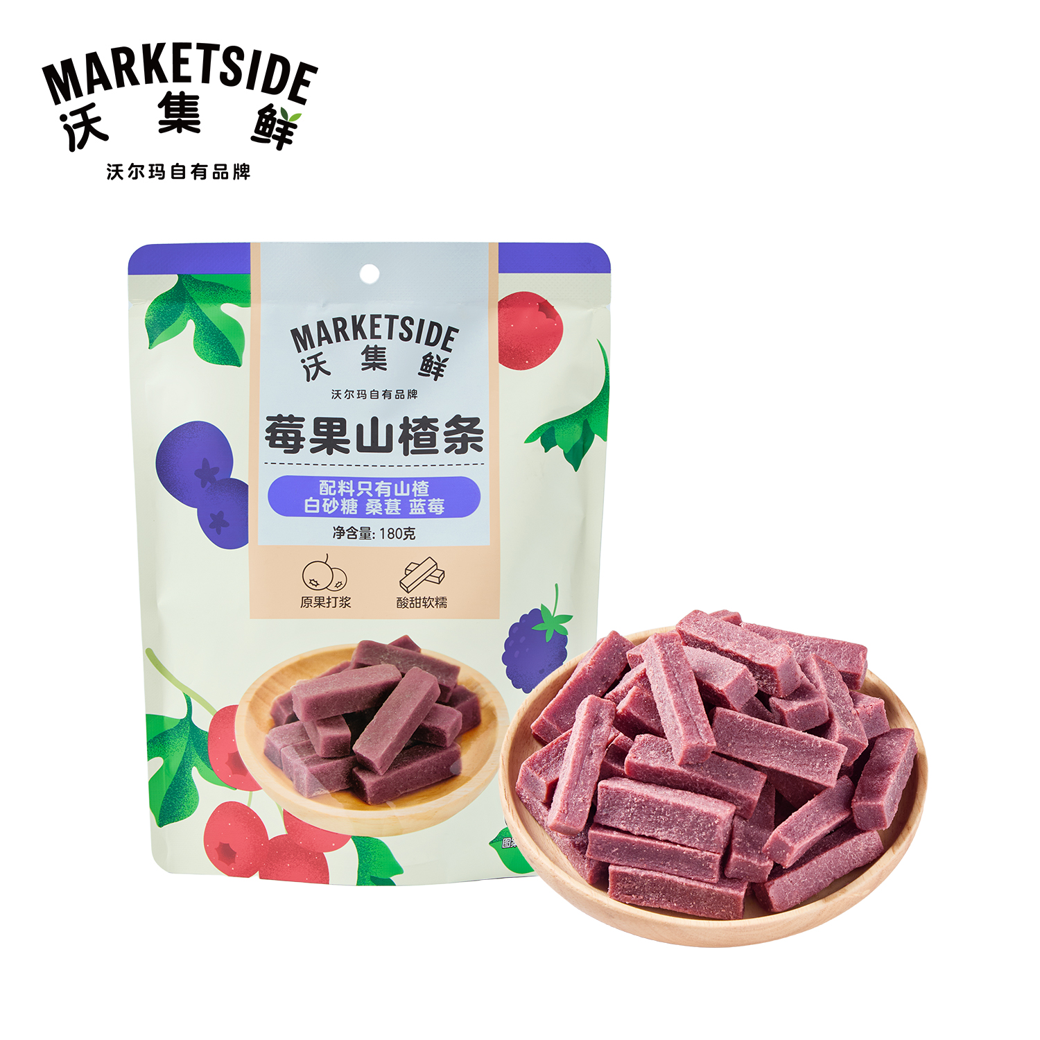 沃集鲜 莓果山楂条 180g