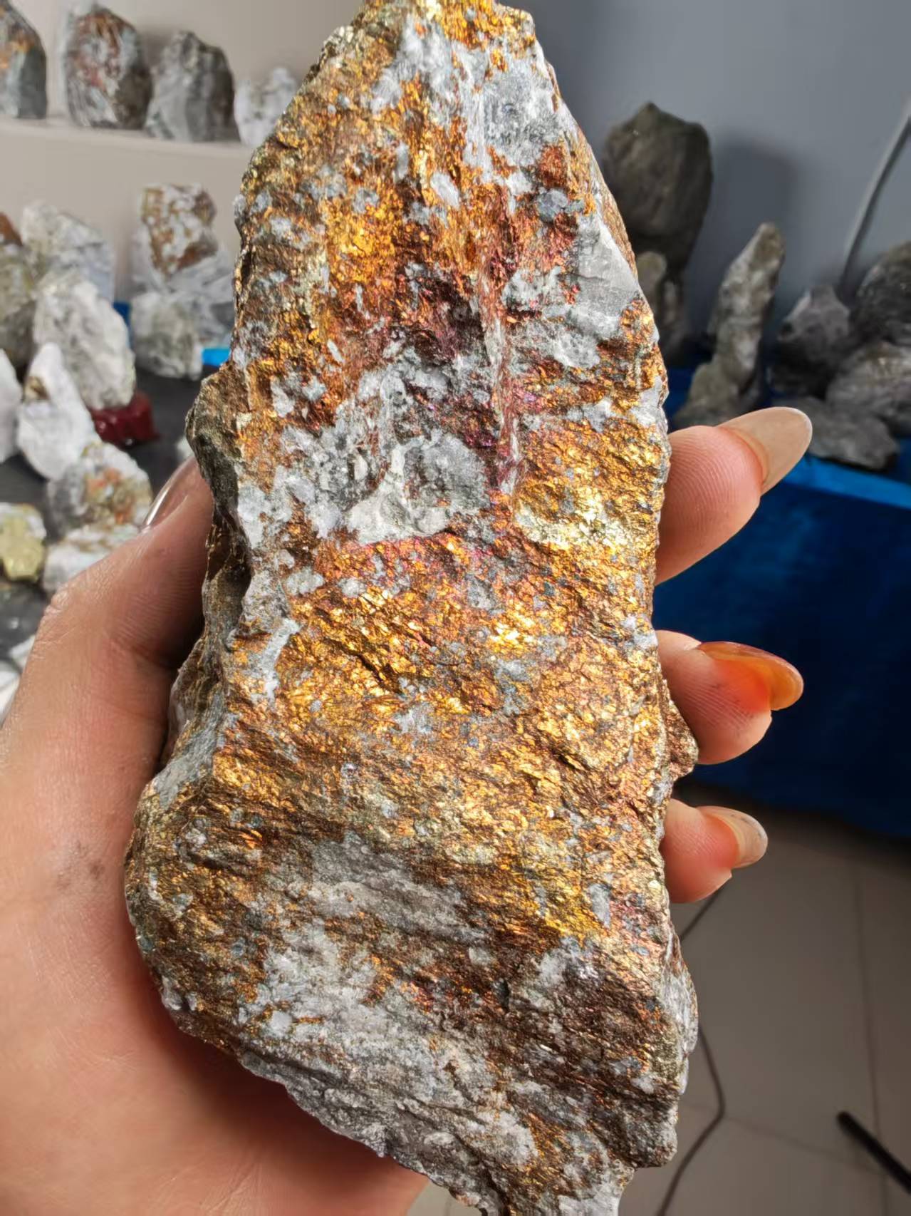 河南灵宝金矿石原石摆件，天玺含光 福耀金石
