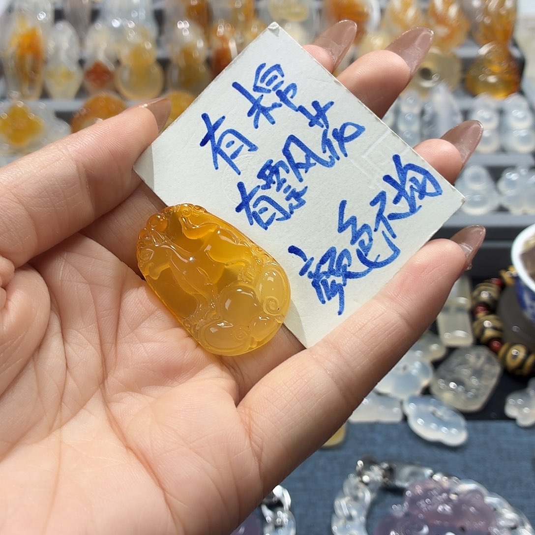 玛瑙/玉髓未镶嵌吊坠(不含链)