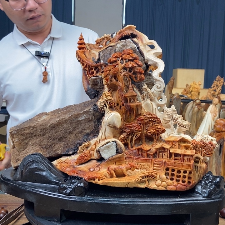 柏木（崖柏）山水倒流香送两盒香