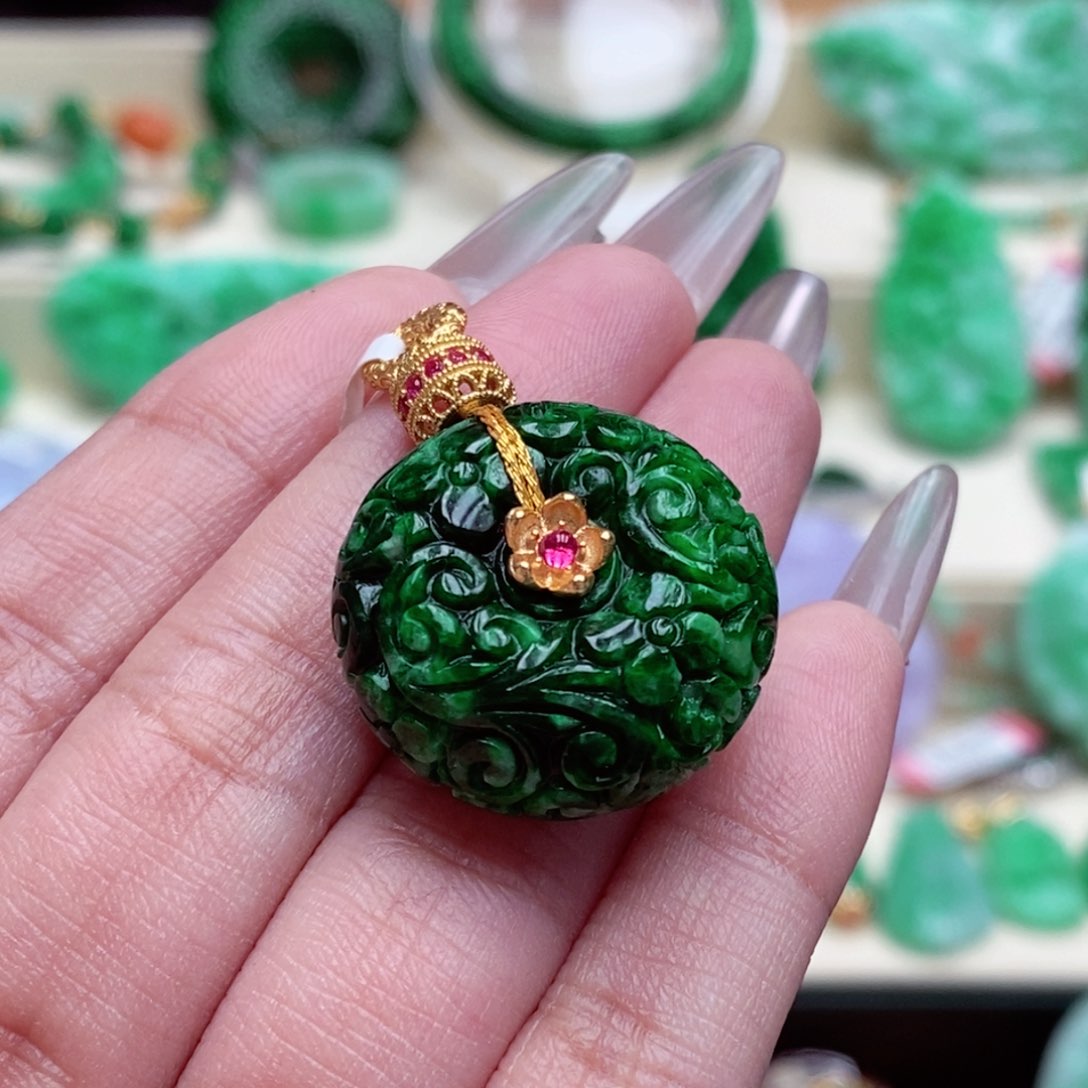 颈饰未镶嵌翡翠翡翠吊坠