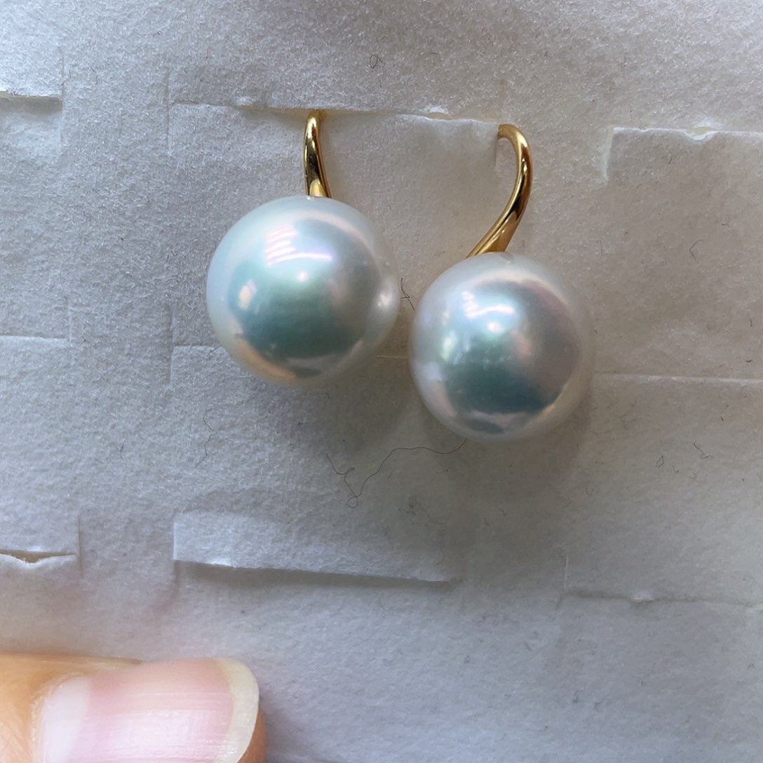 淡水珍珠耳饰银S925镶嵌