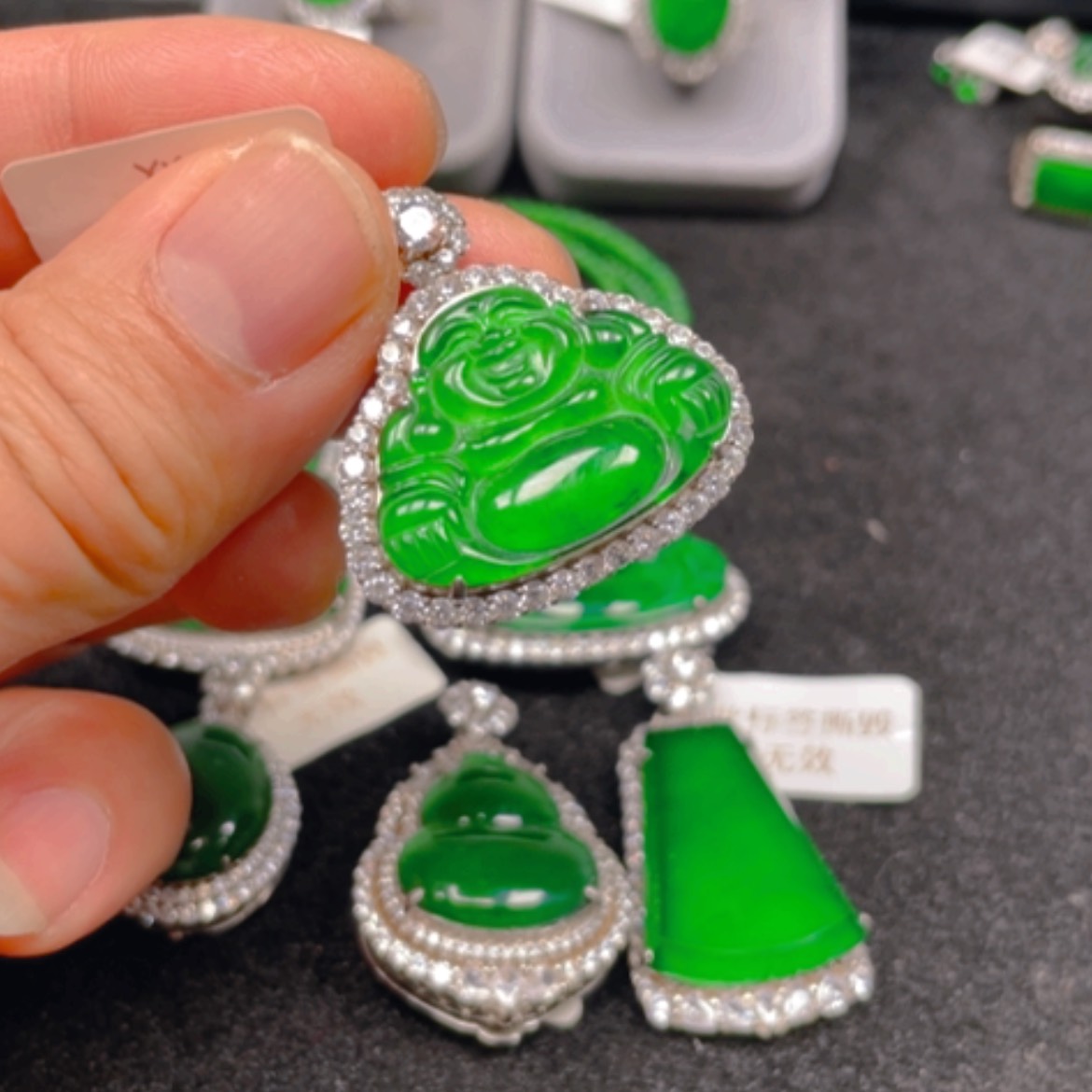 【闪购商品】翡翠颈饰银S925镶嵌吊坠