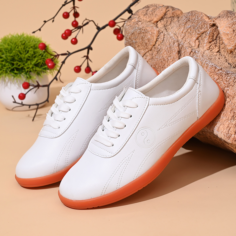 陈家沟太极鞋软牛皮牛筋底男女四季太极拳真皮练功武术运动鞋春秋