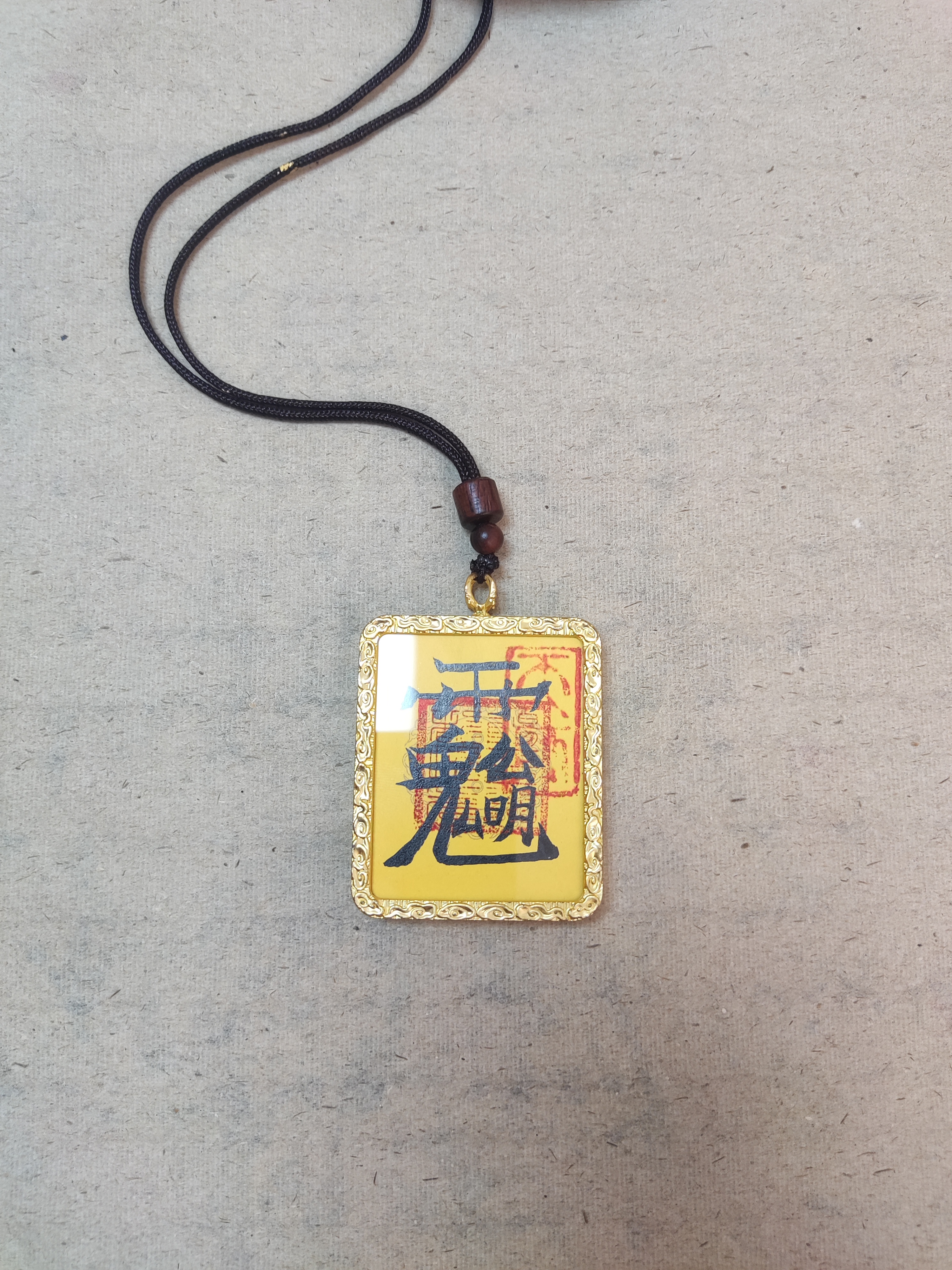 铜合金吊坠 （已祝福）唐卡手绘五路财神赵公明随身佩戴挂件项链
