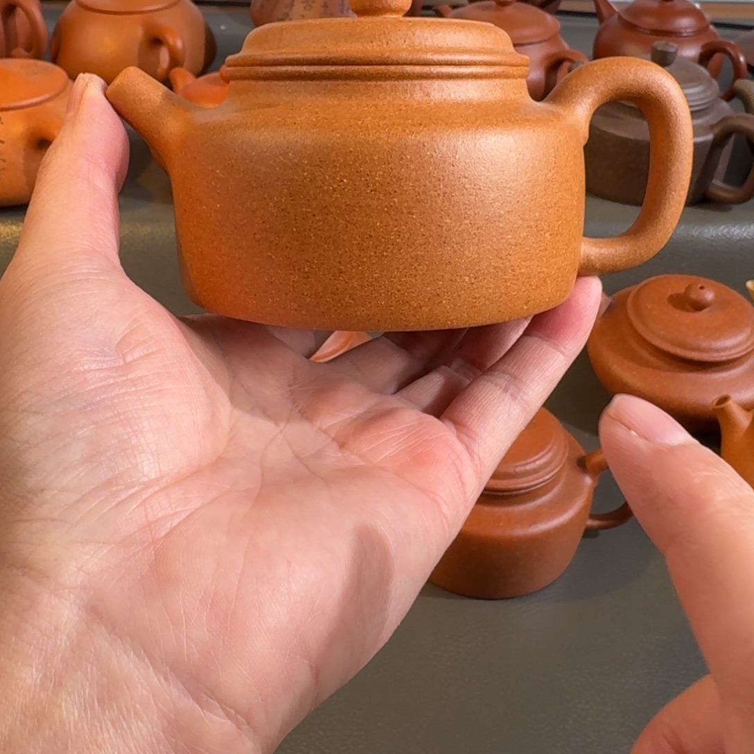 舞***名茶壶紫砂全手工艺制作黄金段壶